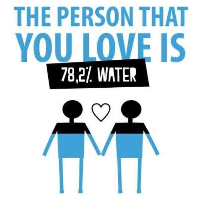 The person that you love is 78,2% water