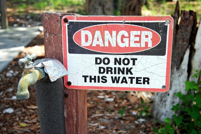 Danger, do not drink this water