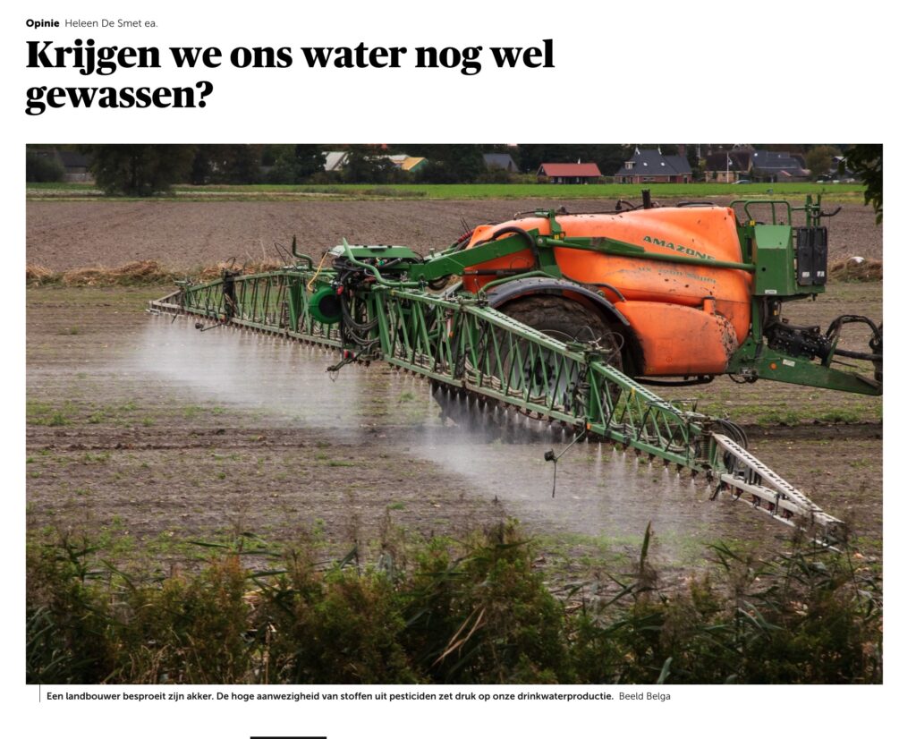 Water wassen, bevrijden van pesticiden